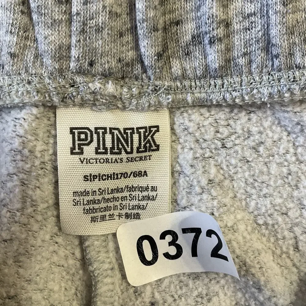 Victoria's Secret PINK Women Pants S Gray Sweatpants PINK Logo Loungewear 24”
